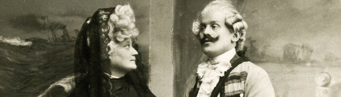 Rollenpostkarte »Minna von Barnhelm«, Berlin-Neuroder Kunstanstalten AG, um 1890 (Lessing-Museum Kamenz)